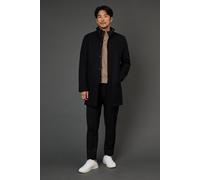 Black Signature Funnel Neck Wool Blend Coat With Insert Burton Black S