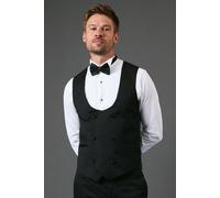Burton Black Slim Fit Tuxedo Suit Waistcoat, M, black