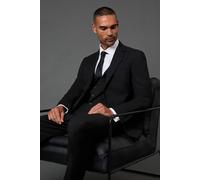 Burton Men's Black Tailored Fit Essential Suit Jacket | Size: 44R