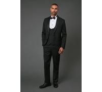 Burton Men's Black Tailored Fit Tuxedo Suit Trousers | Size: 32R Burton Black 32R
