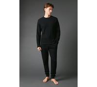 Burton Men's Black Waffle Long Sleeve & Jogger Loungewear Set | Size: Large Burton Black L
