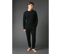 Burton Men's Black Waffle Long Sleeve & Jogger Loungewear Set | Size: Small Burton Black S