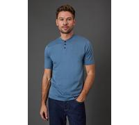 Burton Men's Blue Grandad Neck T-Shirt | Size: Medium Burton Blue M
