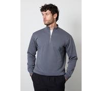 Burton Men's Blue Grey Half Zip Jersey Sweatshirt | Size: Large