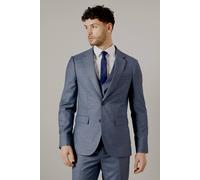 Blue Semi Plain Slim Fit Suit Jacket Burton Blue 42R