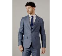Burton Men's Blue Semi Plain Slim Fit Suit Jacket | Size: 46R Burton Blue 46R