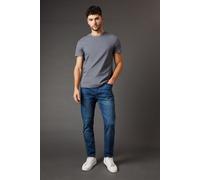 Burton Men's Blue Wash Stretch Tapered Fit Jeans in Bright Blue | Size: 34S Burton Bright Blue 34S