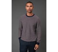 Burton Men's Burgundy Birdseye Crew Neck Jumper | Size: Large Burton Burgundy L