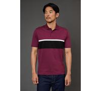 Burton Men's Burgundy Chest Stripe Polo Shirt | Size: XL Burton Burgundy XL