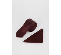 Burton Tie & Pocket Square Set (One Size) (Burgundy)