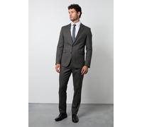 Burton Men's Charcoal End On End Slim Fit Suit Trousers | Size: 32R