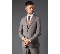 Burton Mens Suit Jacket Charcoal Charcoal Check Notched Lapels Two Button