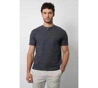 Burton Men's Charcoal Waffle Short Sleeve Henley T-shirt | Size: Small