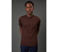 Burton Men's Chocolate Grandad Neck T-Shirt | Size: Large Burton Chocolate L