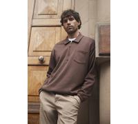 Burton Men's Chocolate Half Zip Neck Jersey Jumper | Size: Small Burton Chocolate S