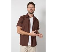 Burton Men's Chocolate Linen Blend Short Sleeve Shirt | Size: XL