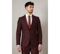 Burton Men's Claret Burgundy Slim Fit Suit Jacket | Size: 38S Burton Burgundy 38S
