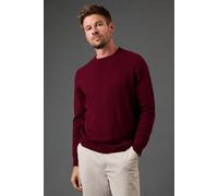 Burton Men's Cotton Rich Crew Neck Jumper in Burgundy | Size: Medium Burton Burgundy M