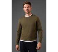 Burton Men's Cotton Rich Crew Neck Jumper in Khaki | Size: Medium Burton Khaki M