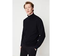 Burton Men's Cotton Rich Roll Neck Jumper in Black | Size: Small Burton Black S