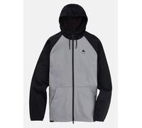 Burton Men's Crown Weatherproof Full-Zip Fleece, Gray Heather / True Black, XS