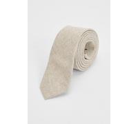 Burton Men's Dark Beige Linen Look Tie Burton Beige One Size