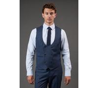 Burton Men's Dark Blue Brushed Waistcoat | Size: Medium Burton Dark Blue M