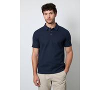 Burton Men's Dark Blue Waffle Short Sleeve Polo Shirt | Size: Small