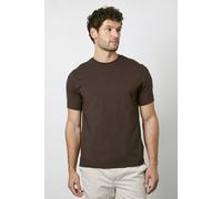 Burton Men's Dark Espresso Plain Crew Neck T-shirt in Dark Brown | Size: XL