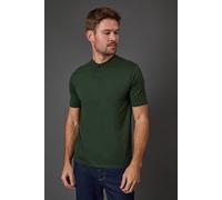 Burton Men's Dark Green Grandad Neck T-Shirt | Size: Medium