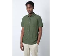 Burton Men's Dark Green Linen Blend Short Sleeve Shirt | Size: Medium