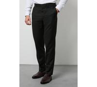 Burton Men's Dark Green Textured Wool Slim Fit Suit Trousers | Size: 34R