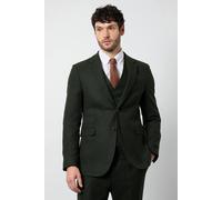 Burton Men's Dark Green Tweed Look Tailored Fit Jacket | Size: 44R Burton Dark Green 44R