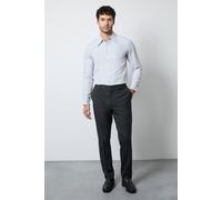 Burton Men's Dark Grey Herringbone Slim Fit Smart Trouser | Size: 36R