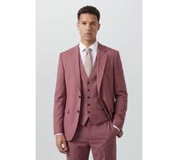 Burton Men's Dark Pink Slim Fit Suit Jacket | Size: 40R