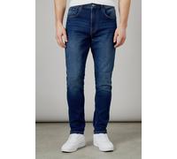 Burton Men's Dark Wash Stretch Slim Fit Jeans in Dark Blue | Size: 30R