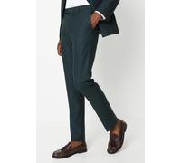 Burton Mens Dress Pants Dark Green Slim Fit Suit Trousers All Seasons