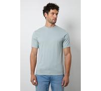 Burton Men's Dusty Blue Plain Crew Neck T-shirt in Light Blue | Size: Medium Burton Light Blue M