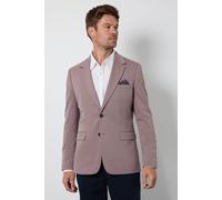 Burton Men's Dusty Pink Birdseye Slim Fit Blazer | Size: 38S