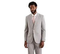 Burton Mens Essential Slim Suit Jacket, Light Grey, 40 Short