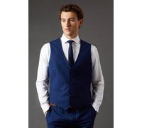 Burton Men's French Navy Essential Waistcoat in Dark Blue | Size: Medium