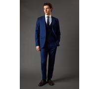 French Navy Slim Fit Essential Suit Trousers Burton Dark Blue 30S