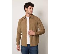 Burton Men's Green Corduroy Long Sleeve Shirt in Taupe | Size: XL