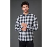 Burton Men's Grey Brushed Check Long Sleeve Shirt | Size: Small Burton Grey S