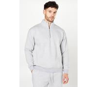 Burton Men's Grey Marl Half Zip Jersey Sweatshirt | Size: Large Burton Grey Marl L