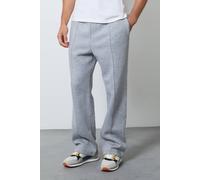 Burton Men's Grey Marl Pintuck Straight Leg Joggers | Size: Large