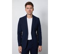 Burton Men's Indigo Seersucker Slim Fit Patch Pocket Blazer in Navy | Size: 44R