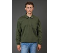 Burton Men's Khaki Half Zip Neck Jersey Jumper | Size: Small Burton Khaki S