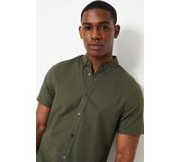 Burton Men's Khaki Short Sleeve Oxford Shirt | Size: Medium Burton Khaki M