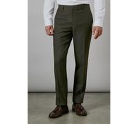 Burton Men's Khaki Textured Stretch Slim Fit Suit Trouser | Size: 30R Burton Khaki 30R